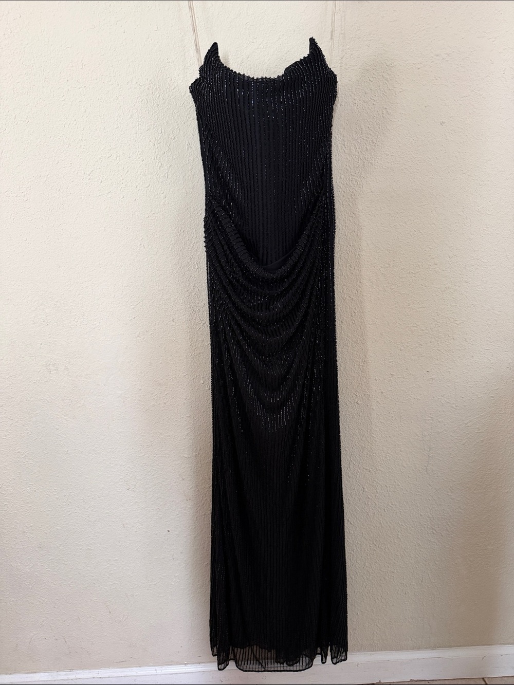 House of CB Alicia Black hand beaded embellished  maxi dress size M - Picture 8 of 13